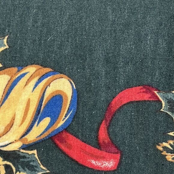 Domestications Set of 2 100% Cotton Flannel Santa Ornaments Green Pillowcases - Picture 15 of 16